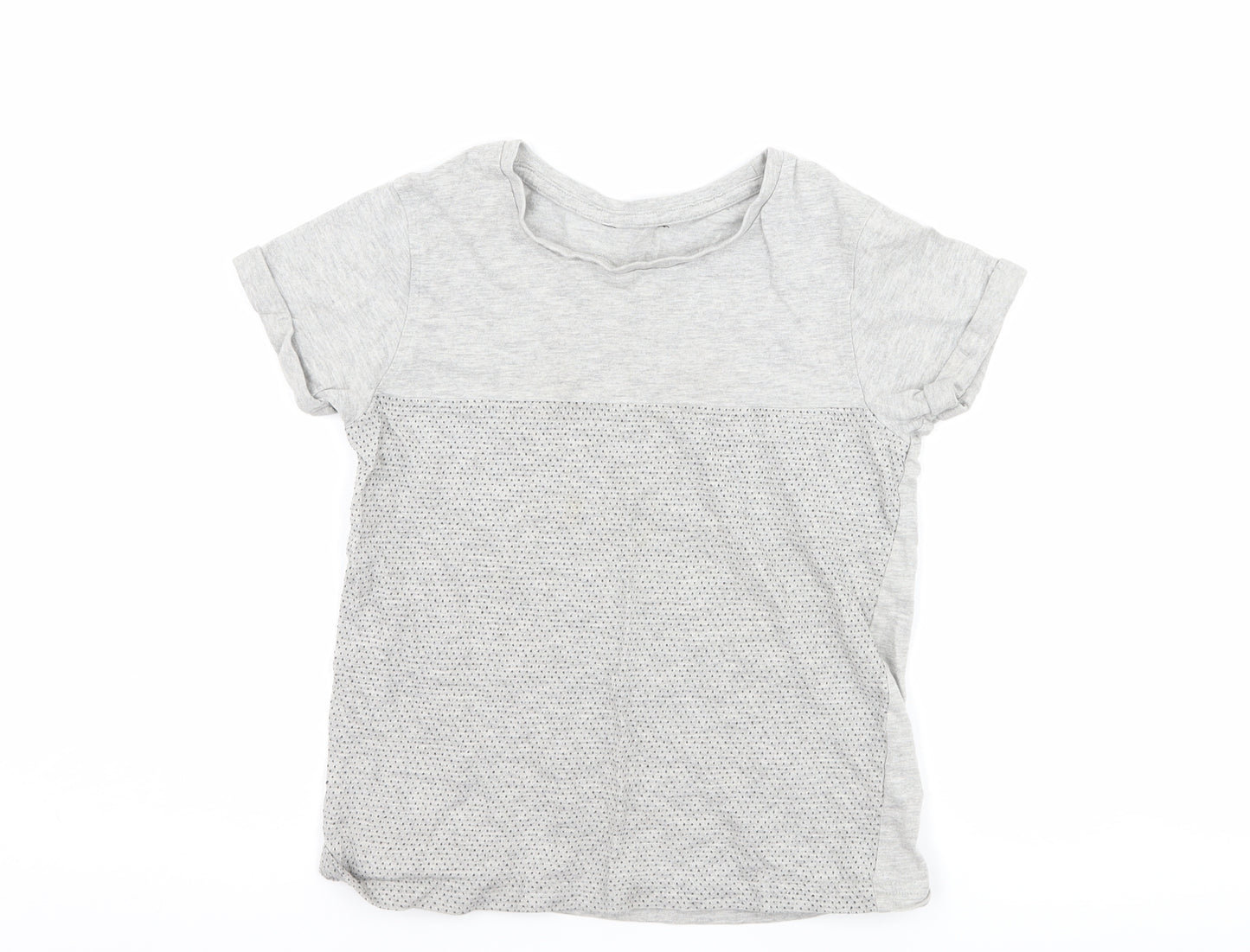 George Boys Grey Polka Dot  Basic T-Shirt Size 7-8 Years