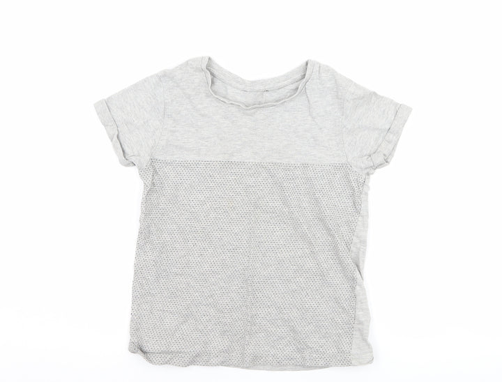 George Boys Grey Polka Dot  Basic T-Shirt Size 7-8 Years