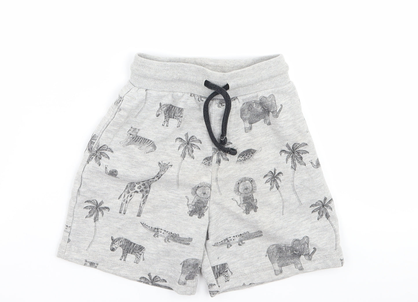 George Boys Grey   Sweat Shorts Size 2-3 Years - Animal