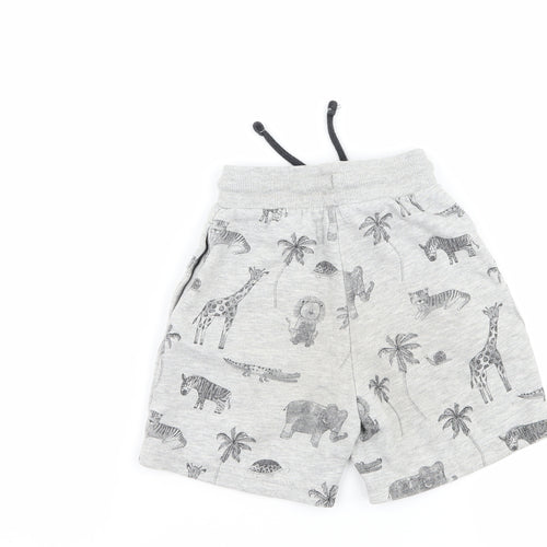 George Boys Grey   Sweat Shorts Size 2-3 Years - Animal