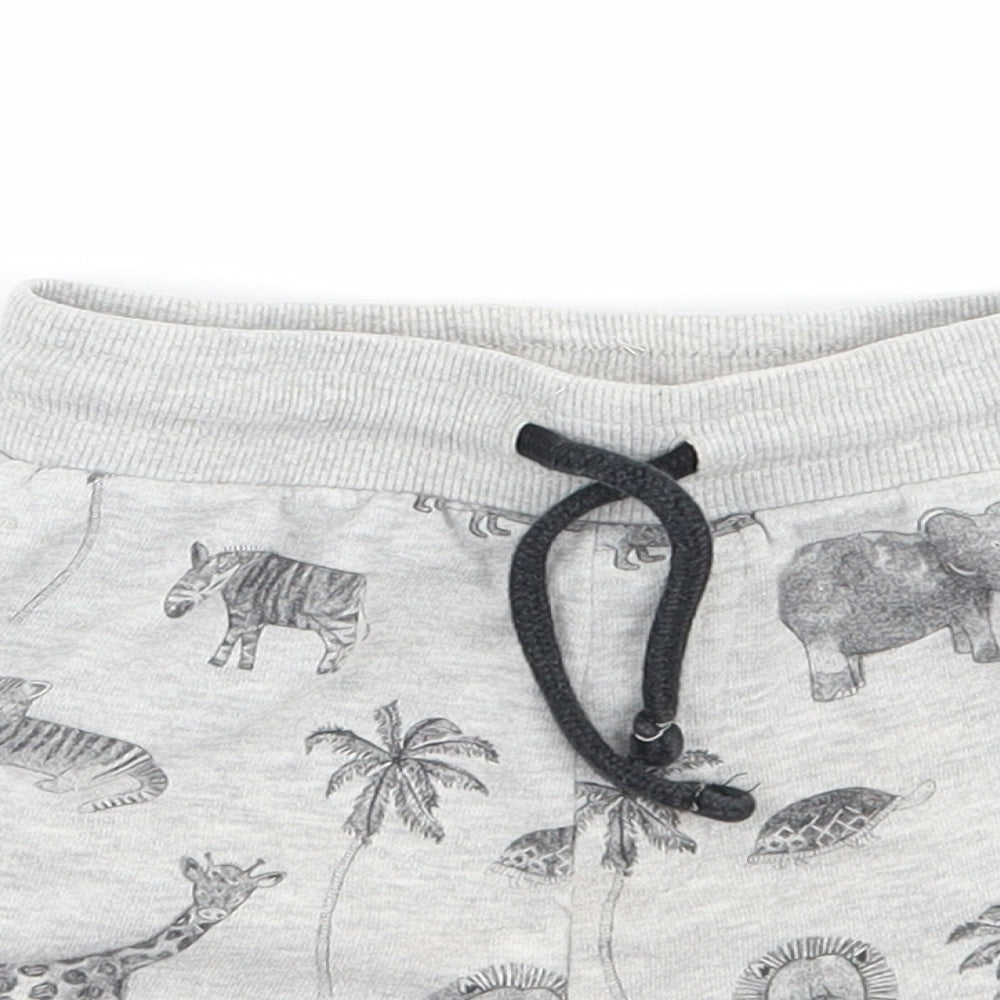George Boys Grey   Sweat Shorts Size 2-3 Years - Animal
