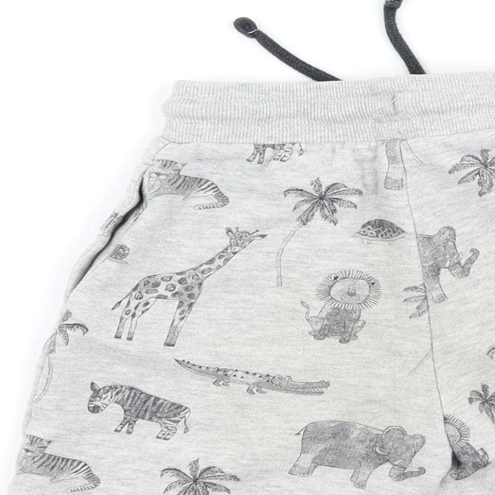 George Boys Grey   Sweat Shorts Size 2-3 Years - Animal