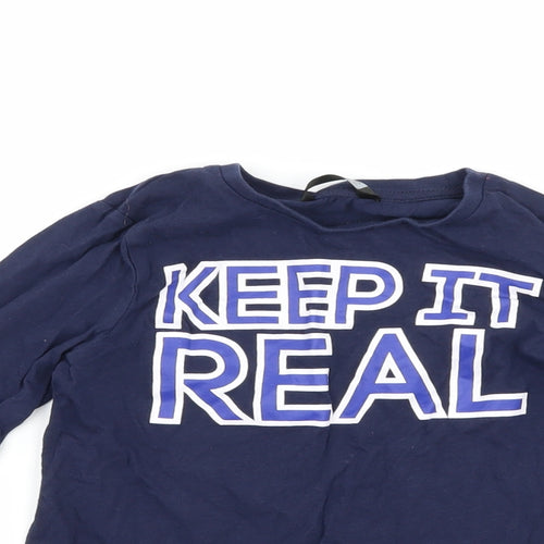 PEP & CO Boys Blue   Basic T-Shirt Size 6-7 Years  - Keep it real
