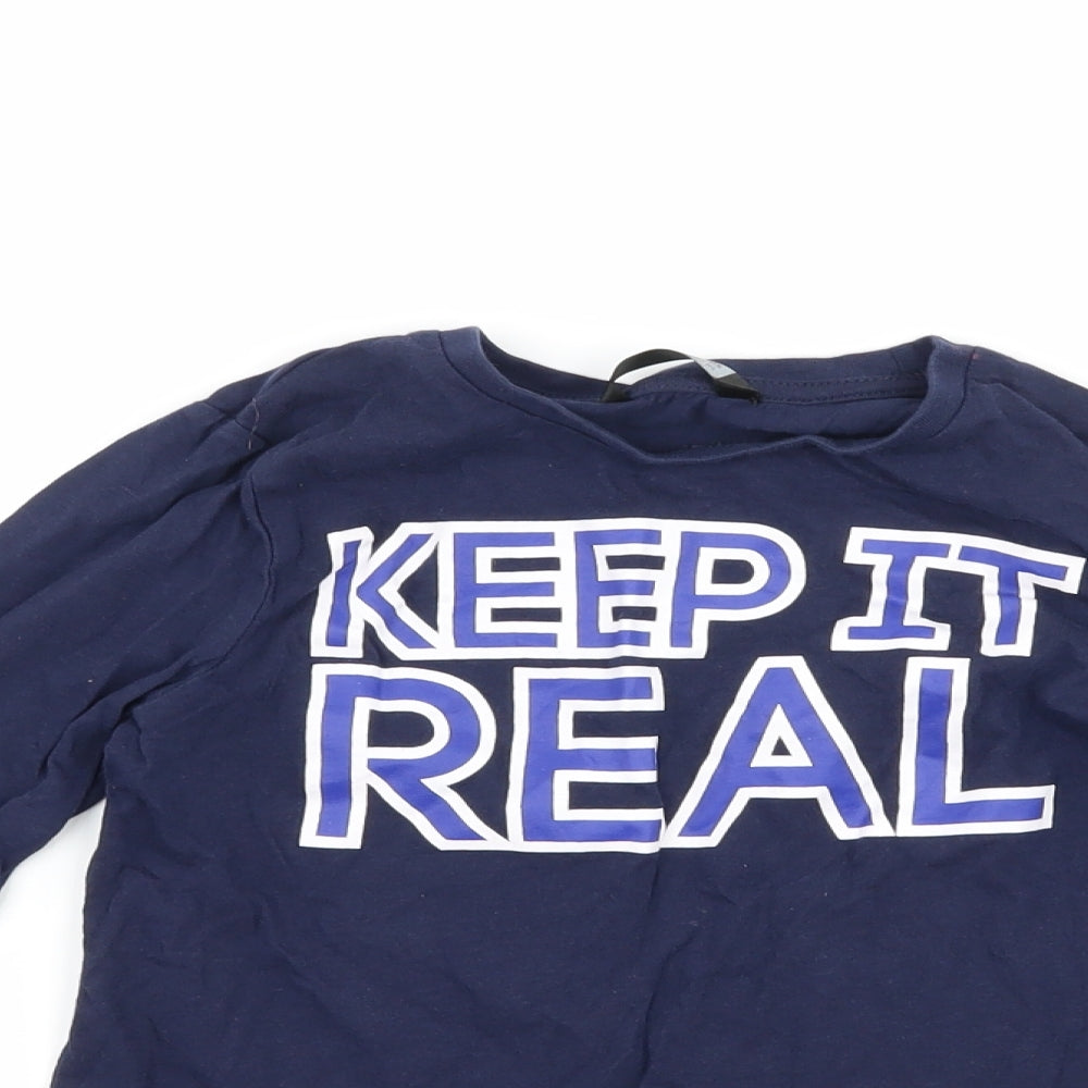 PEP & CO Boys Blue   Basic T-Shirt Size 6-7 Years  - Keep it real