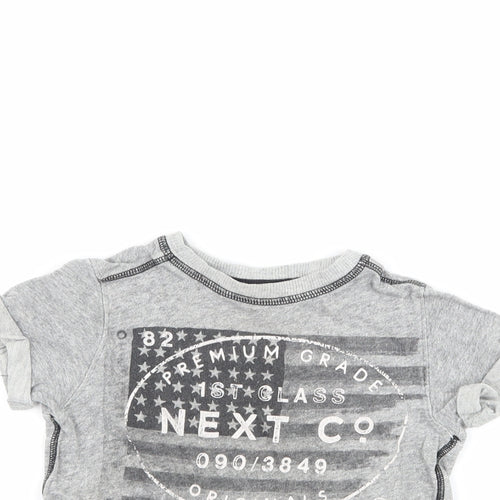 NEXT Boys Grey   Basic T-Shirt Size 4 Years  - graphic