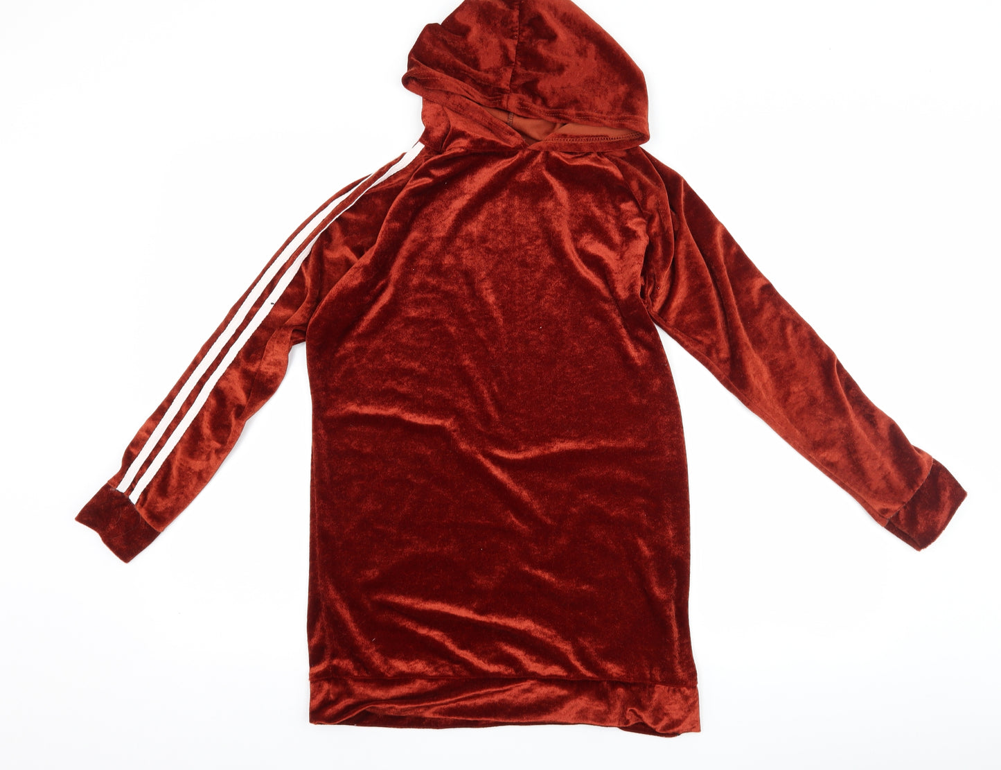 tek moda Girls Red  Velour Jumper Dress  Size M