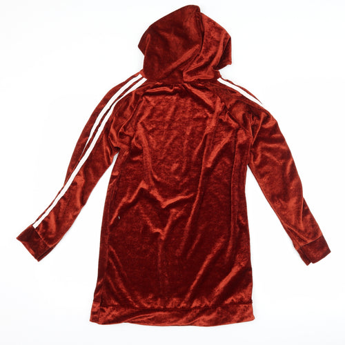 tek moda Girls Red  Velour Jumper Dress  Size M