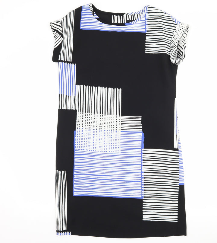 NEXT Womens Black Striped Shift Size 8