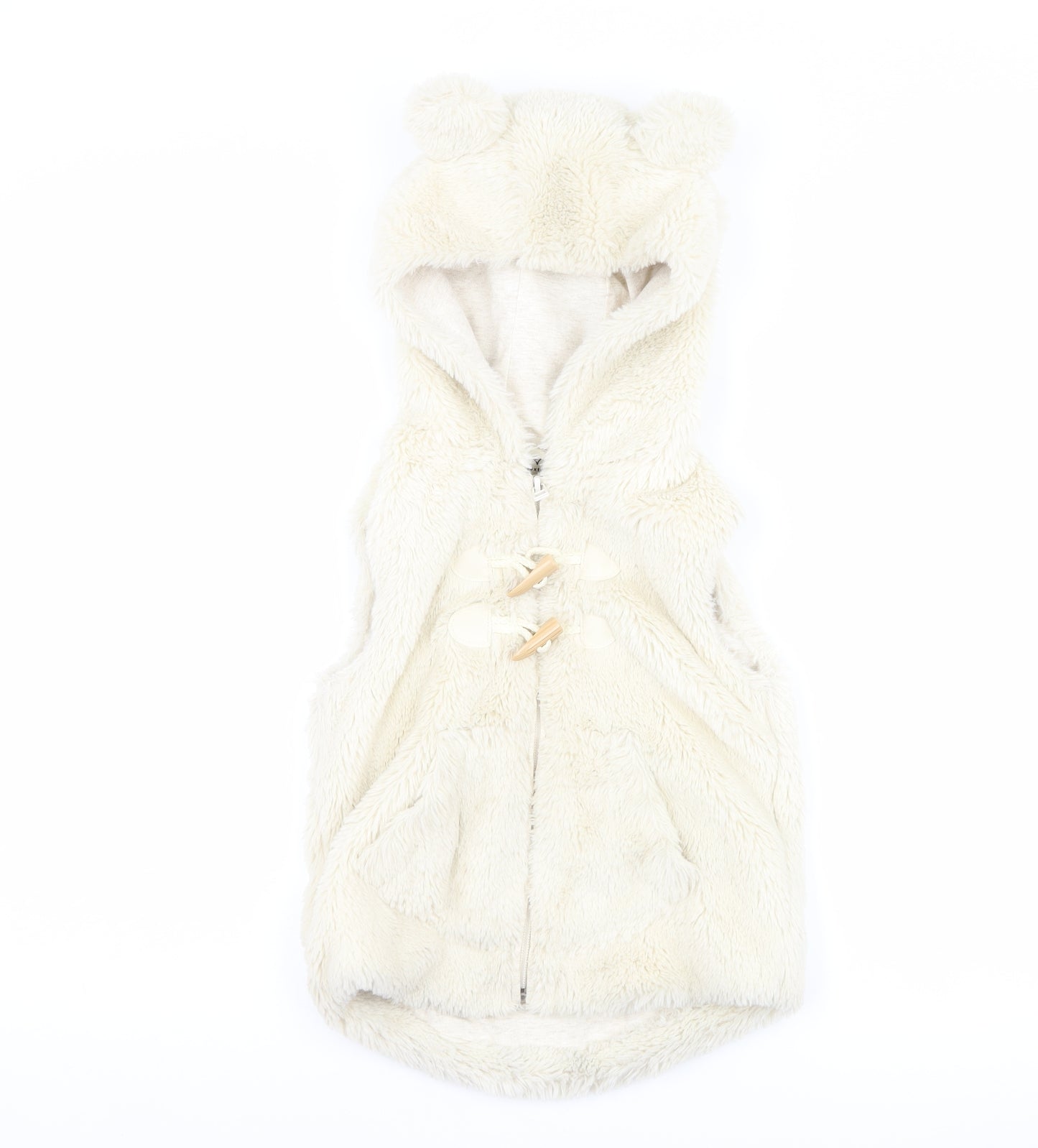 NEXT Girls Ivory   Gilet Coat Size 3-4 Years