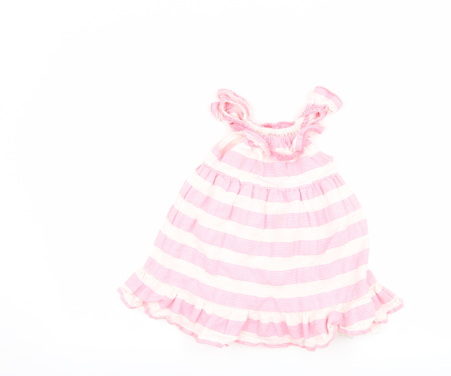 F&F Girls White Striped  A-Line  Size 3-4 Years
