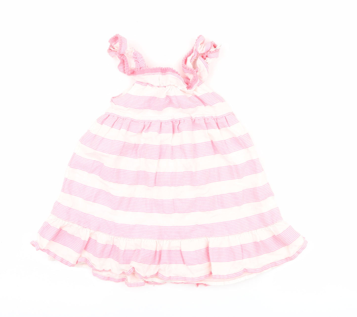 F&F Girls White Striped  A-Line  Size 3-4 Years