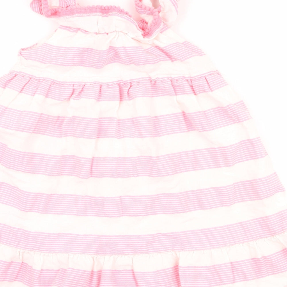 F&F Girls White Striped  A-Line  Size 3-4 Years