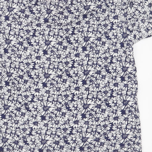 Young Dimension Girls Blue Floral  Basic T-Shirt Size 6-7 Years