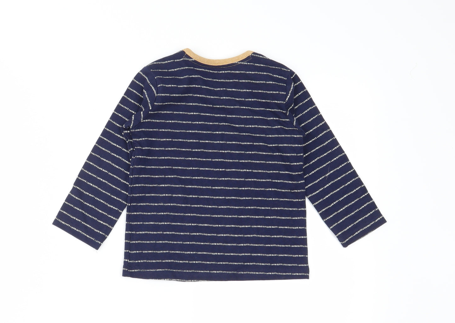 George  Blue Striped  Basic T-Shirt Size 9-12 Months