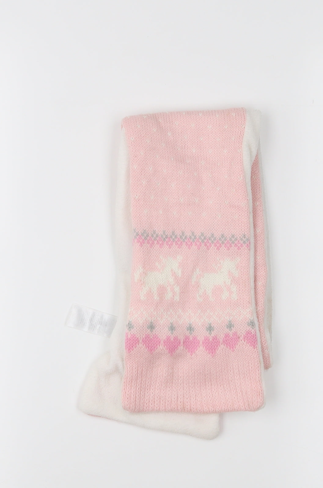 Primark  Pink Fair Isle  Scarf Scarves & Wraps One Size