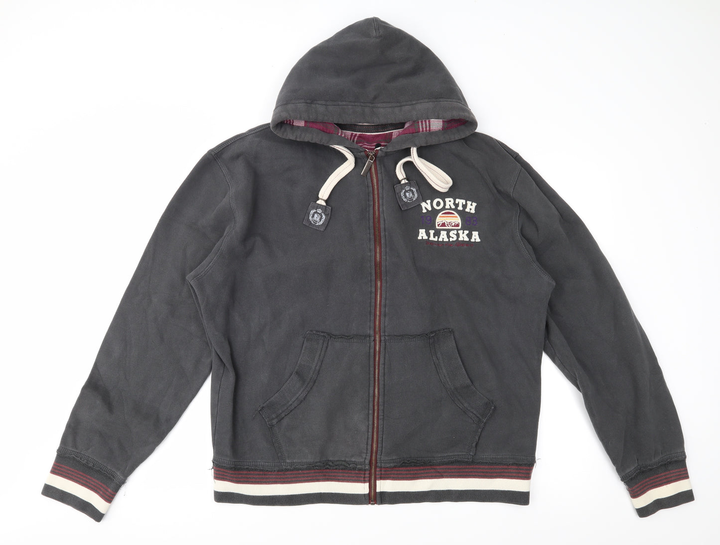 St Bernard Mens Grey   Full Zip Hoodie Size XL