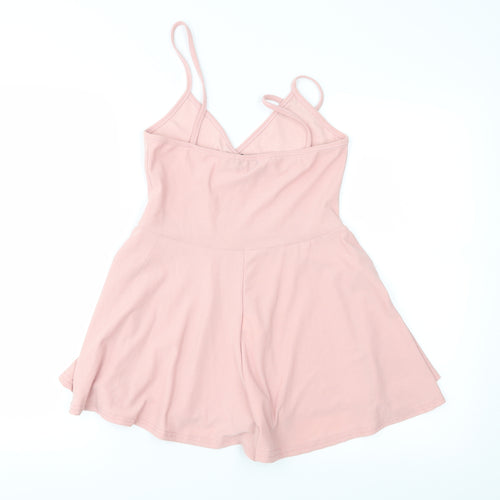 pretty little Thing Womens Pink   Playsuit One-Piece Size 8