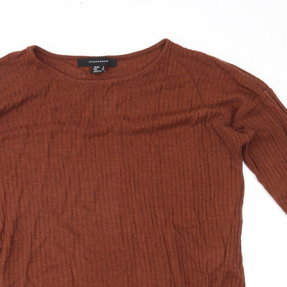 Atmosphere Womens Brown   Basic T-Shirt Size 6