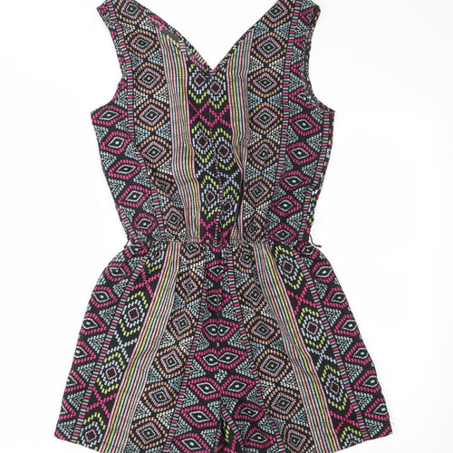 Atmosphere Womens Purple Fair Isle  Playsuit One-Piece Size 8