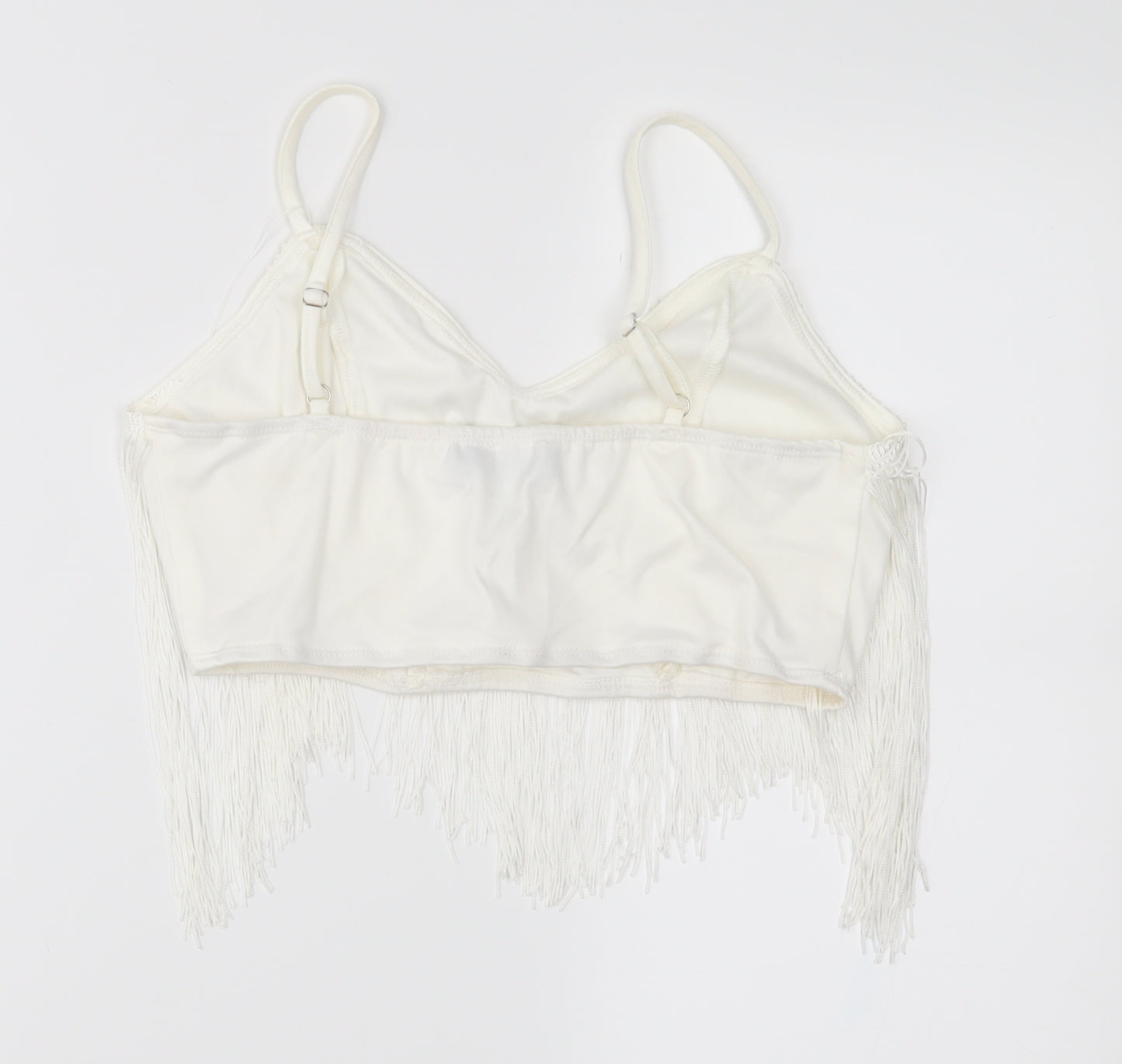 pretty little Thing Womens White   Cropped Tank Size 8
