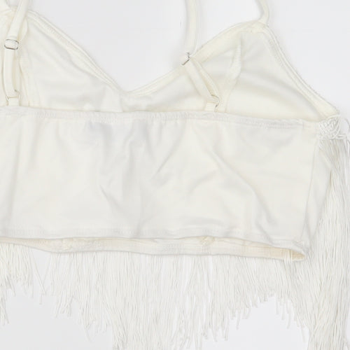 pretty little Thing Womens White   Cropped Tank Size 8