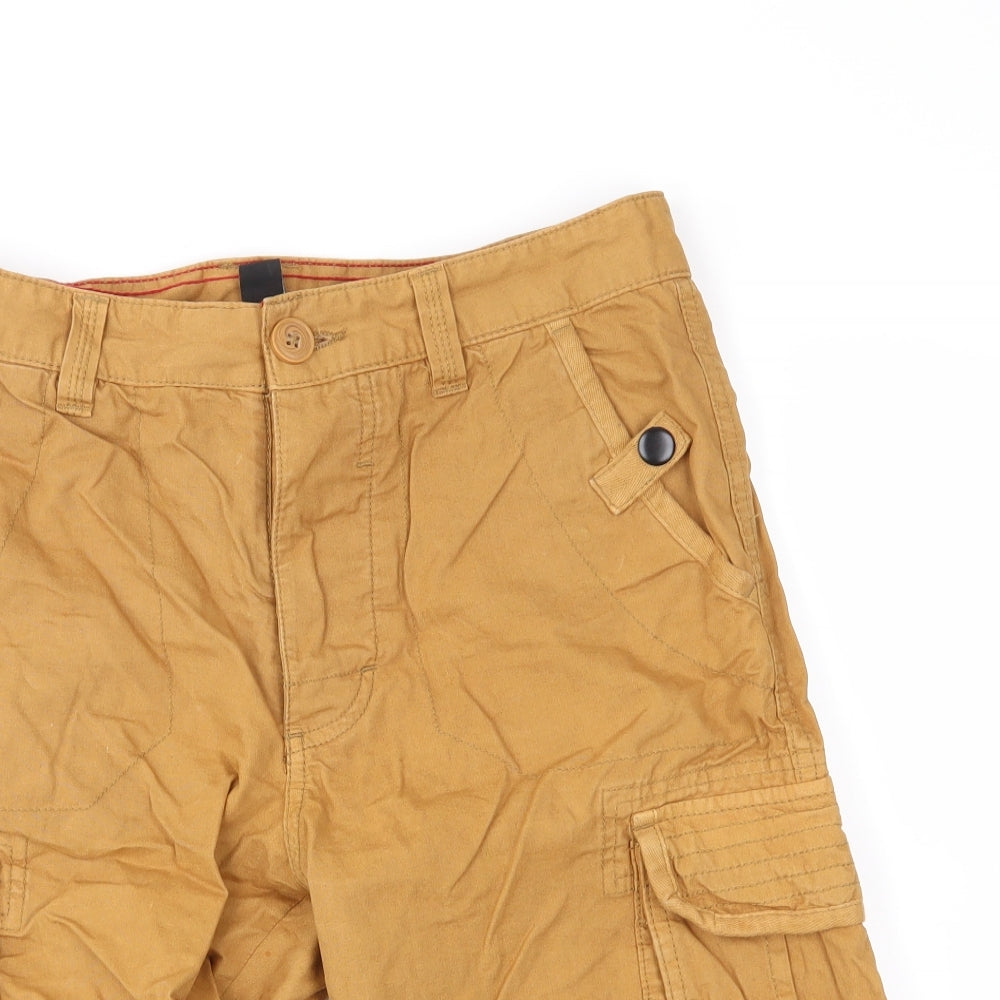 Cedar Wood State Mens Orange   Cargo Shorts Size 30 in