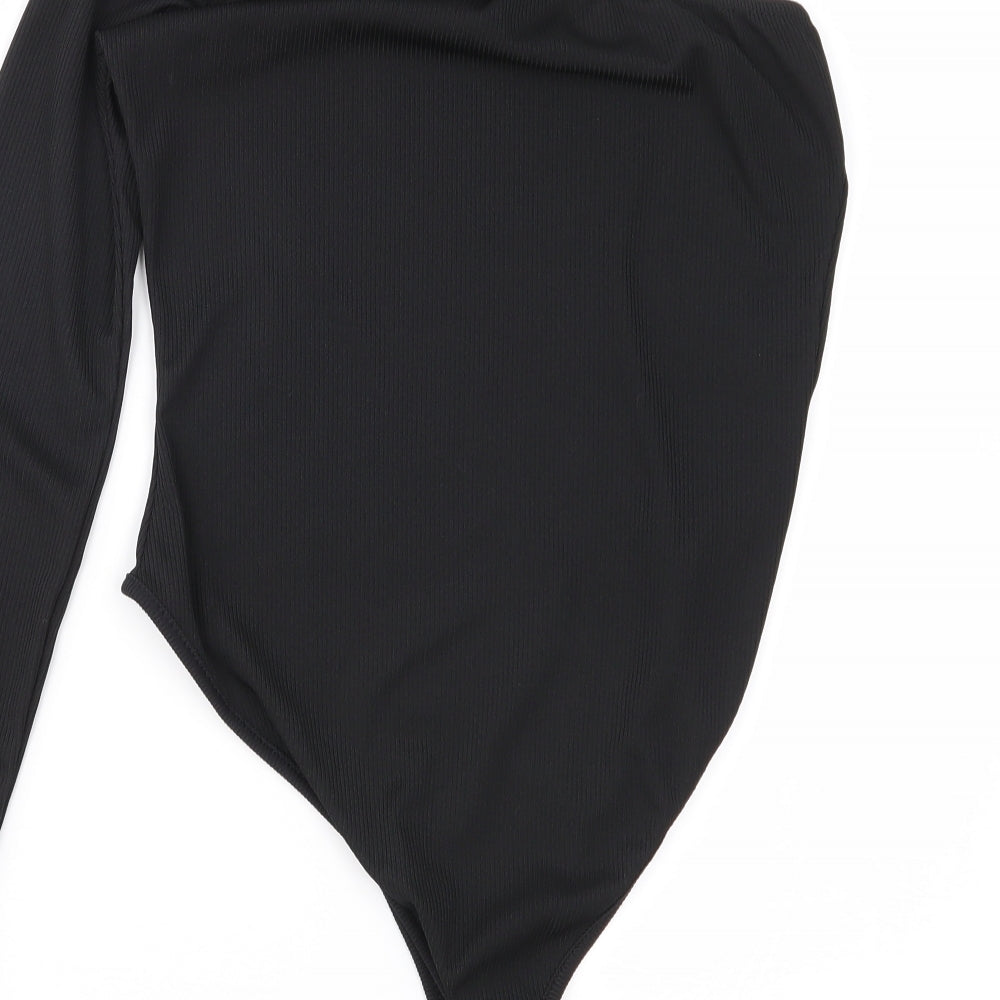 Boohoo Womens Black   Bodysuit One-Piece Size 10