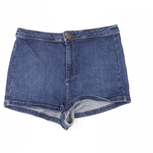 Moto Womens Blue   Hot Pants Shorts Size 10