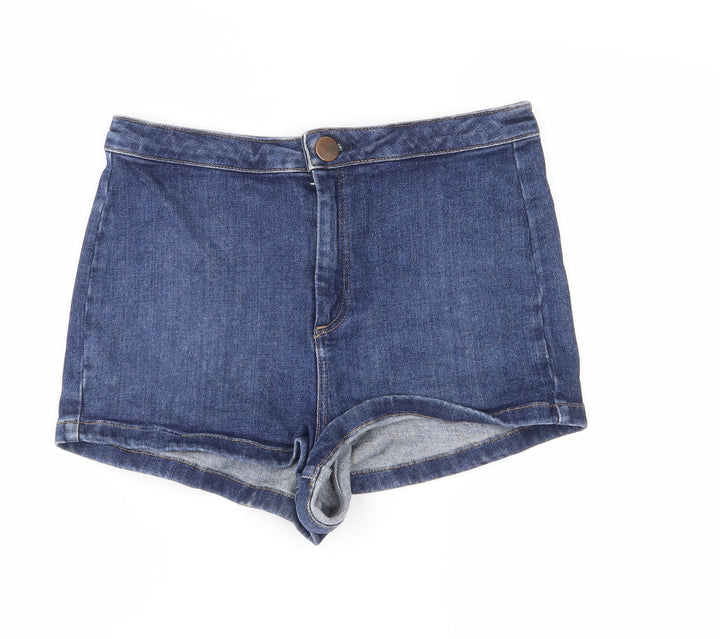Moto Womens Blue Hot Pants Shorts Size 10