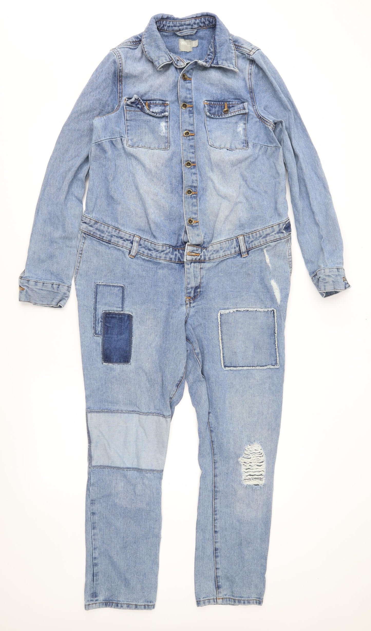 ASOS Womens Blue   Jumpsuit One-Piece Size 8 L26 in - Denim