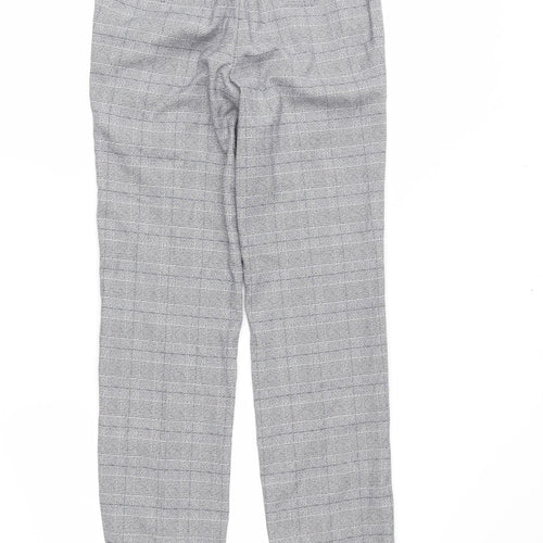 NEXT Womens Grey Plaid  Trousers  Size 26 in L30 in