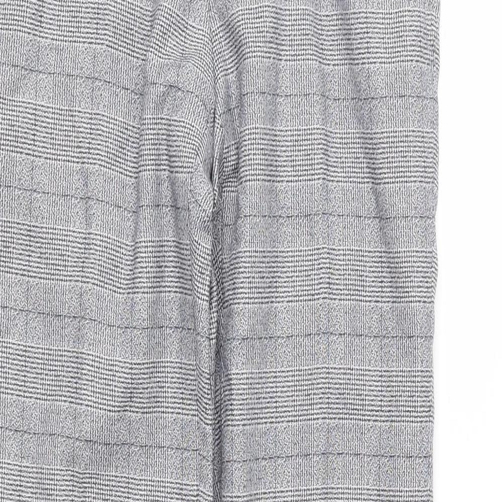 NEXT Womens Grey Plaid  Trousers  Size 26 in L30 in