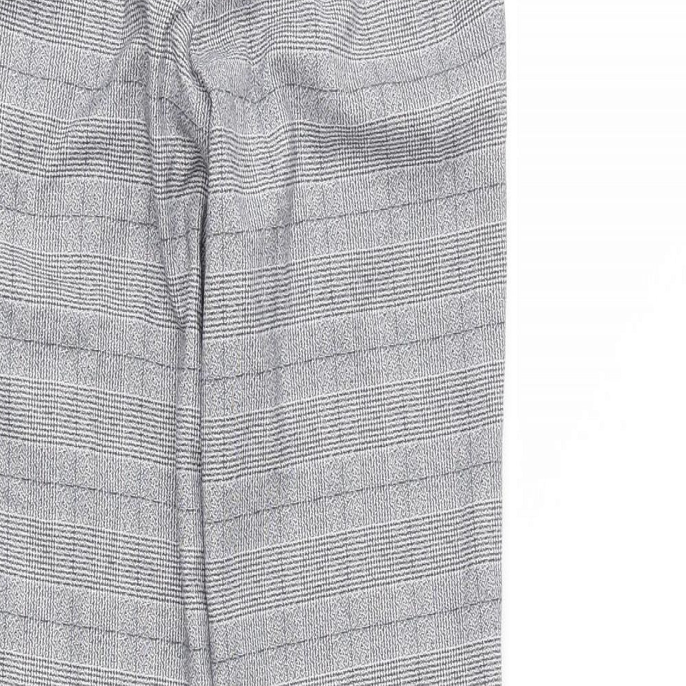 NEXT Womens Grey Plaid  Trousers  Size 26 in L30 in