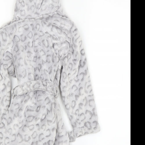 Hullabaloo Girls Grey Solid  Top Robe Size 3-4 Years