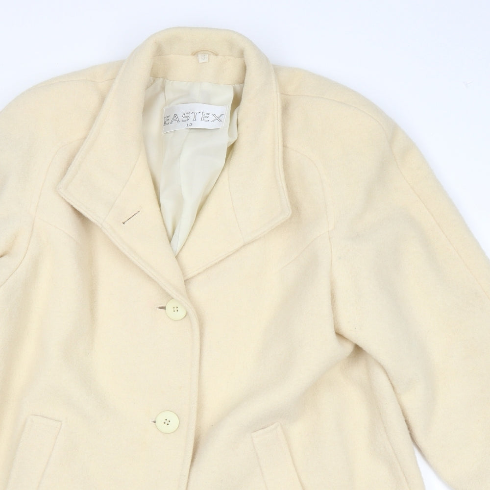 Eastex Womens White   Overcoat Coat Size 12