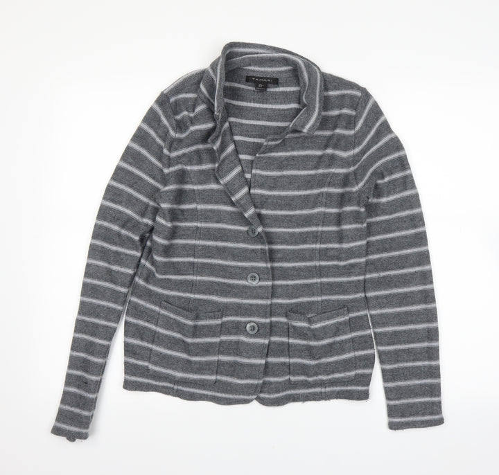 Tahari Womens Grey   Jacket  Size L