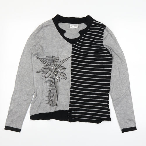 Anne Smith Womens Grey   Basic T-Shirt Size M