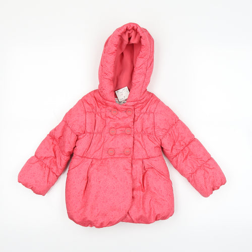 Indigo  Pink   Puffer Jacket Coat Size 12-18 Months