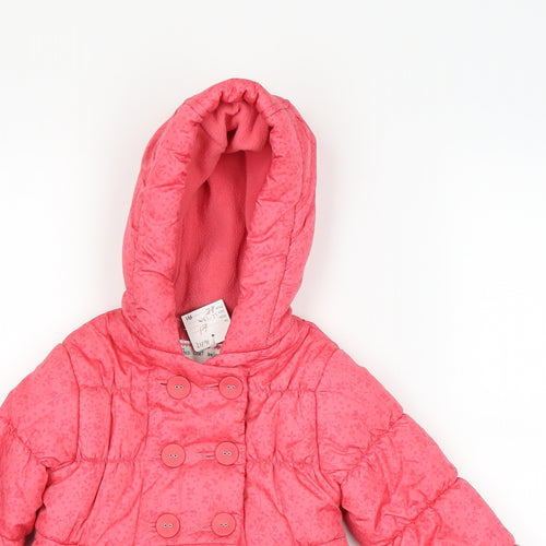 Indigo  Pink   Puffer Jacket Coat Size 12-18 Months