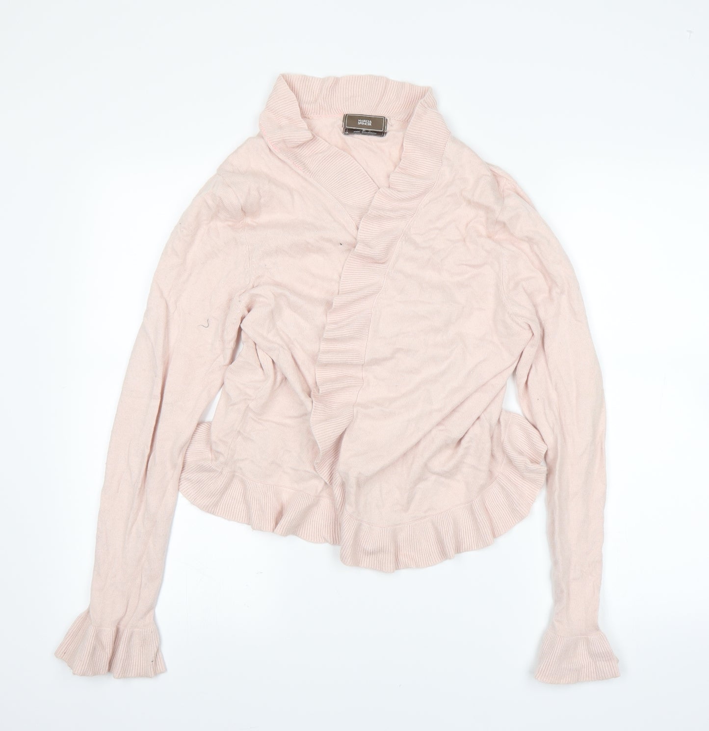 Marks and Spencer Womens Pink   Cardigan Jumper Size 18