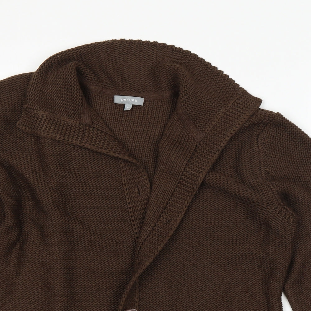 Per Una Womens Brown   Cardigan Jumper Size 18