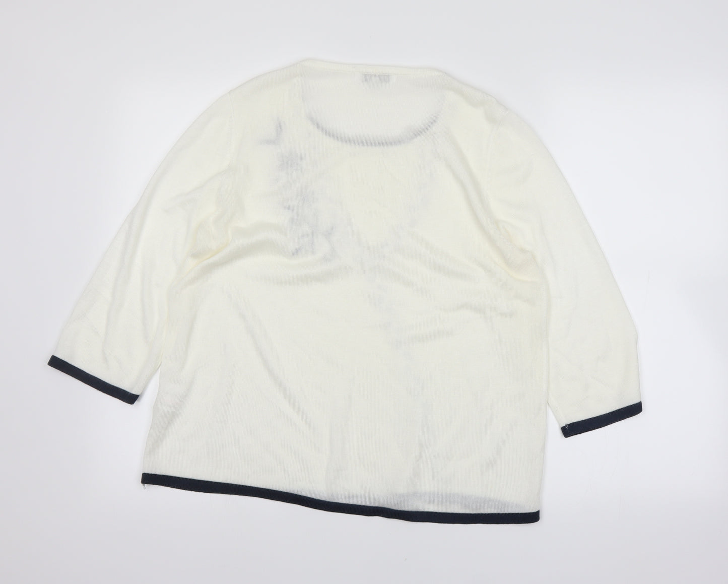Annabelle Womens White   Basic T-Shirt Size L
