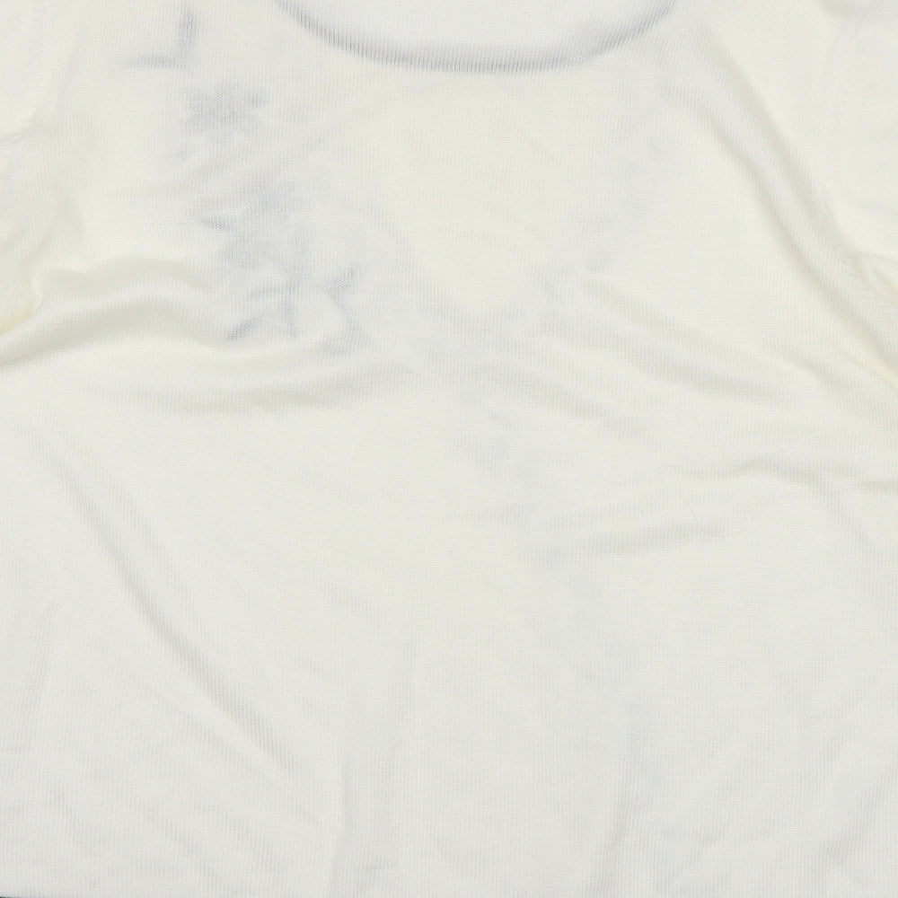 Annabelle Womens White   Basic T-Shirt Size L