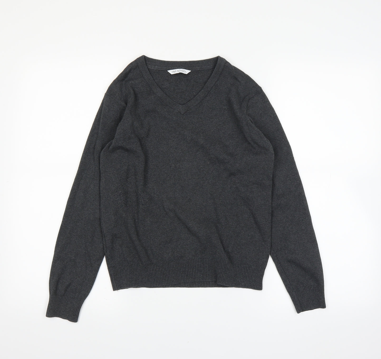 Marks and Spencer Girls Grey   Pullover Jumper Size 12-13 Years
