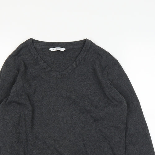 Marks and Spencer Girls Grey   Pullover Jumper Size 12-13 Years