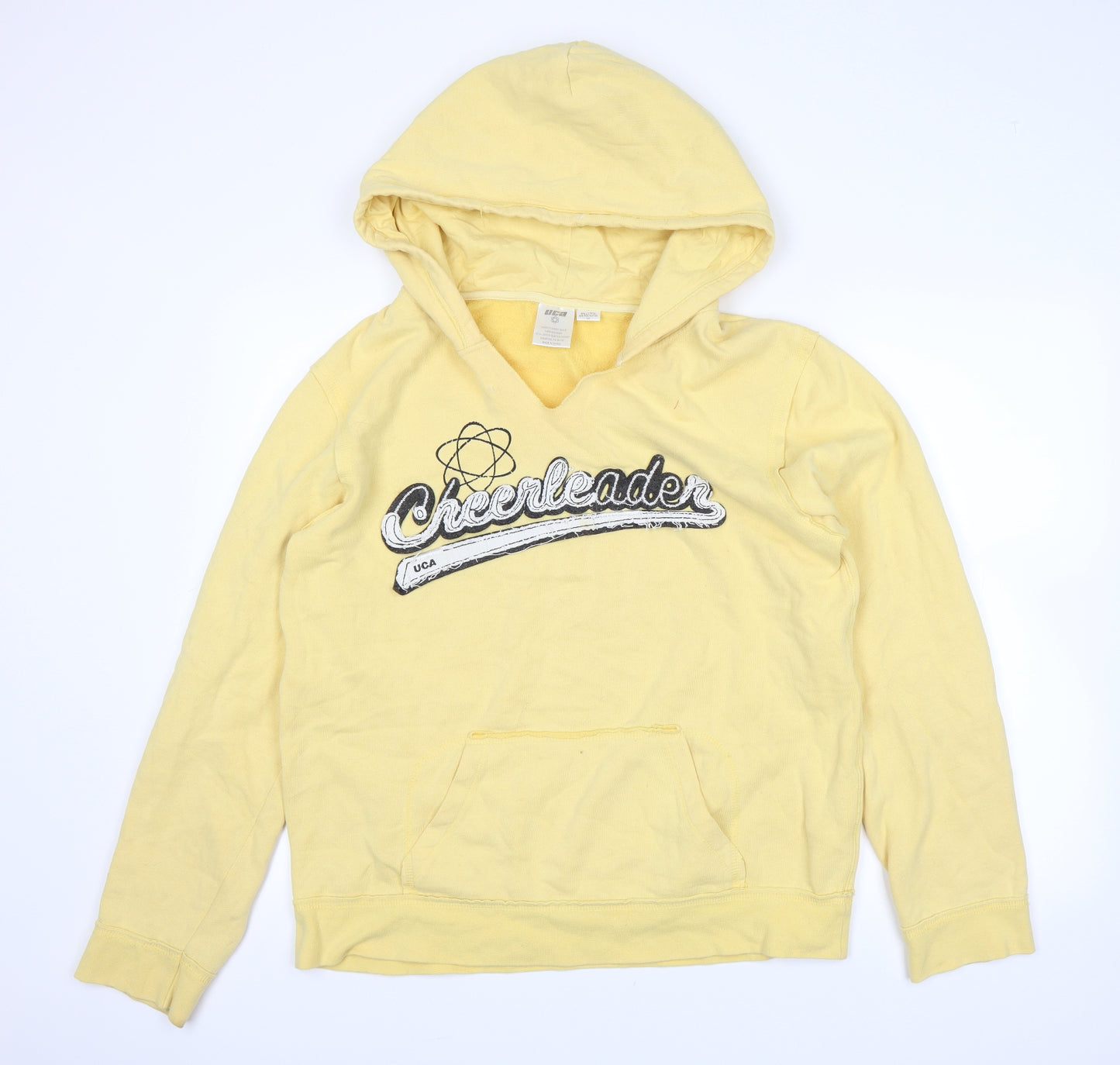 uca Mens Yellow   Pullover Hoodie Size L