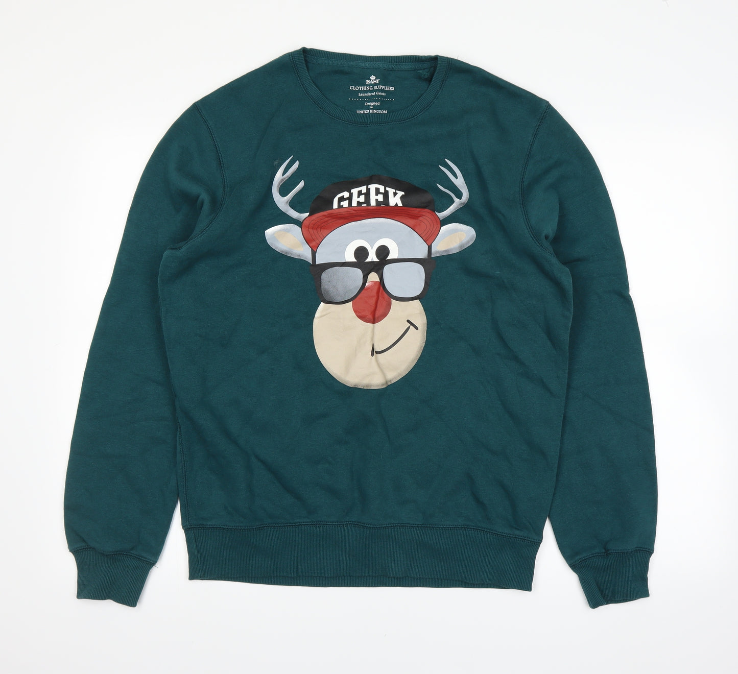 Easy Mens Green   Pullover Jumper Size M
