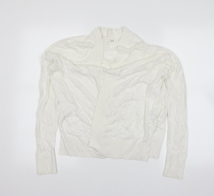 Gap Womens White Cardigan Jumper Size S
