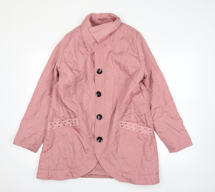 being casual Womens Pink Overcoat Coat Size 14