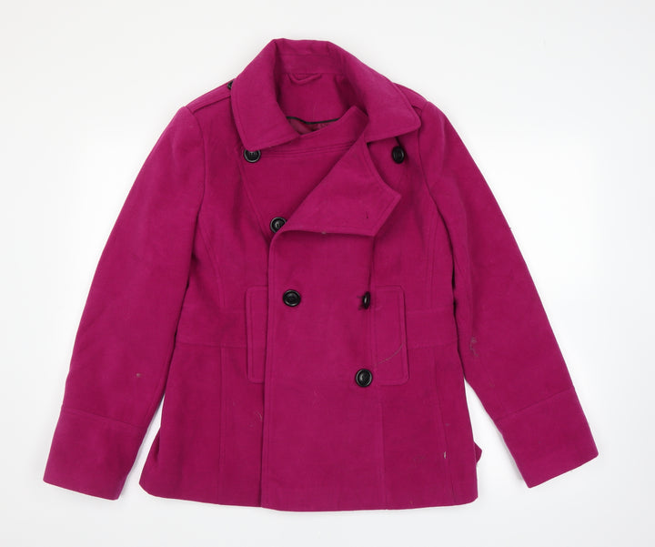 F&F Womens Pink Overcoat Coat Size 14